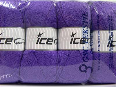 4x100gr. CLASSIC DK Akrilik Mor Kışlık, Düz iplikler, 100% Akrilik