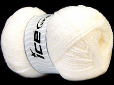 4x100gr. CLASSIC DK Akrilik Beyaz Kışlık, Düz iplikler, 100% Akrilik