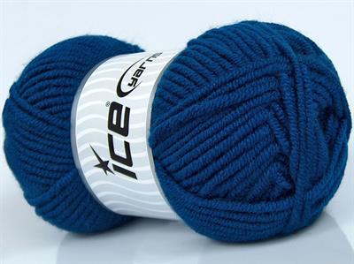 Lot of 4 x 100gr Skeins Ice Yarns CLASSIC WOOL BULKY (25% Wool) Yarn Blue
