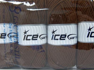 Lot of 4 x 100gr Skeins Ice Yarns CLASSIC WOOL BULKY (25% Wool) Yarn Brown