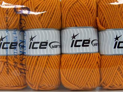 Lot of 4 x 100gr Skeins Ice Yarns CLASSIC WOOL BULKY (25% Wool) Yarn Gold