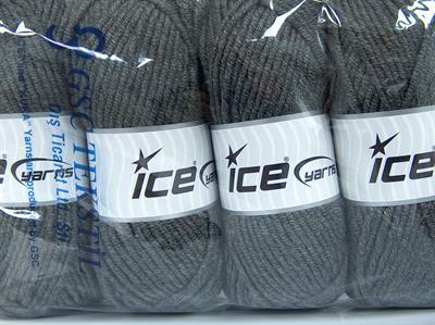 Lot of 4 x 100gr Skeins Ice Yarns CLASSIC WOOL BULKY (25% Wool) Yarn Grey