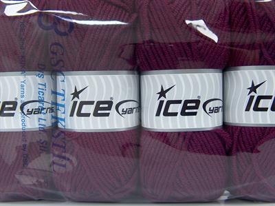 Lot of 4 x 100gr Skeins Ice Yarns CLASSIC WOOL BULKY (25% Wool) Yarn Purple
