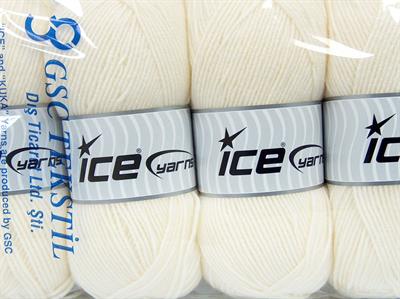 4x100gr. CLASSIC WOOL LIGHT Yün, Akrilik Ekru Kışlık, Yün, Düz iplikler