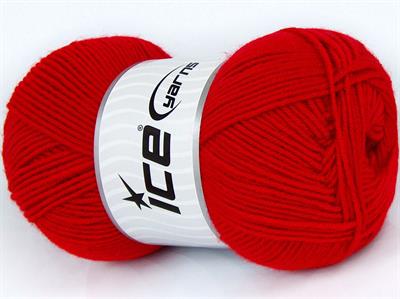 4x100gr. CLASSIC WOOL LIGHT Yün, Akrilik Kırmızı Kışlık, Yün, Düz iplikler