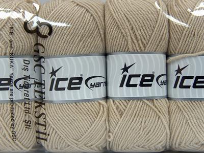 4x100gr. CLASSIC WOOL WORSTED Yün, Akrilik Açık Bej Kışlık, Yün, Düz iplikler, Worsted