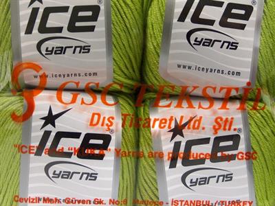 4x100gr. COTTON BAMBOO LIGHT Pamuk, Bambu Yeşil Yazlık İplikler, Pamuk, Bambu