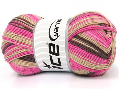 4x100gr. COTTON MAGIC Pamuk Pembe tonları Bebe, Yazlık İplikler, Pamuk, Batik Desenli, %100 Pamuk