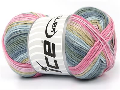 4x100gr. COTTON MAGIC Pamuk Pembe tonları, Mavi Tonları, Açık Kamel, Gri Tonları Bebe, Yazlık İplikler, Pamuk, Batik Desenli, %100 Pamuk