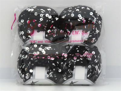 4x50gr. COTTON PAILLETTE Pamuk Siyah Metalik Simli, Yazlık İplikler, Pamuk, Boncuklu Pullu