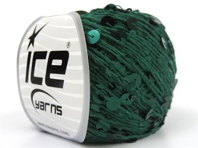 4x50gr. COTTON PAILLETTE Pamuk Yeşil Metalik Simli, Yazlık İplikler, Pamuk, Boncuklu Pullu