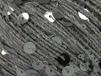 4x50gr. COTTON PAILLETTE Pamuk Gri Metalik Simli, Yazlık İplikler, Pamuk, Boncuklu Pullu