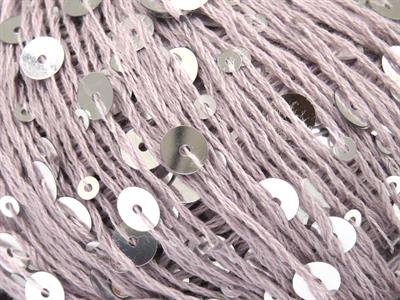 4x50gr. COTTON PAILLETTE Pamuk Açık Lila Metalik Simli, Yazlık İplikler, Pamuk, Boncuklu Pullu