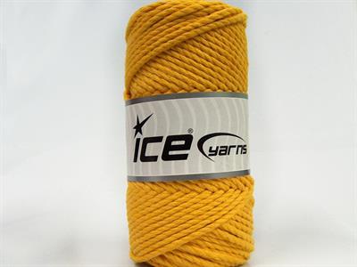 1x250gr. COTTON ROPE Pamuk Koyu sarı Yazlık İplikler, Pamuk, Çok Kalın, %100 Pamuk