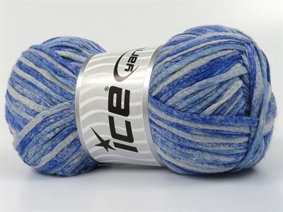 Lot of 4 x 100gr Skeins Ice Yarns COTTON SPLASH (100% Cotton) Yarn Blue Shades