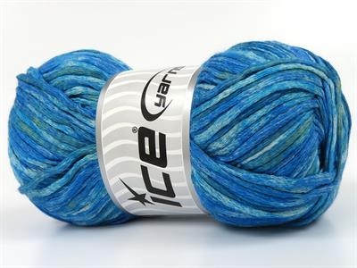 Lot of 4 x 100gr Skeins Ice Yarns COTTON SPLASH (100% Cotton) Yarn Turquoise Shades Green