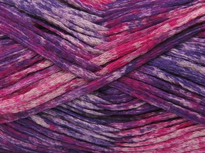Lot of 4 x 100gr Skeins Ice Yarns COTTON SPLASH (100% Cotton) Yarn Purple Shades Pink Shades