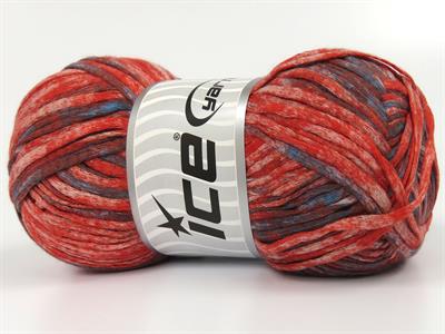 Lot of 4 x 100gr Skeins Ice Yarns COTTON SPLASH (100% Cotton) Yarn Salmon Shades Turquoise Grey