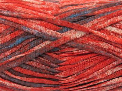 Lot of 4 x 100gr Skeins Ice Yarns COTTON SPLASH (100% Cotton) Yarn Salmon Shades Turquoise Grey