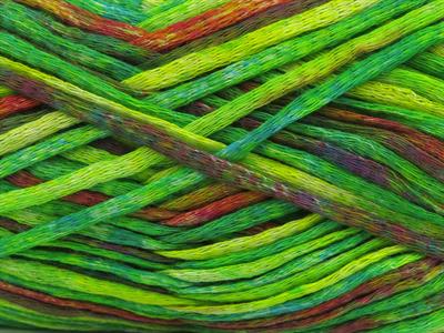 Lot of 4 x 100gr Skeins Ice Yarns COTTON SPLASH (100% Cotton) Yarn Green Shades Yellow Copper