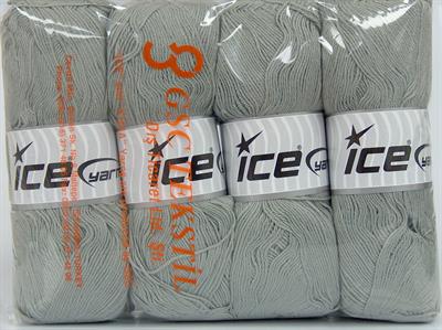 4x100gr. COTTONAC FINE Pamuk, Akrilik Gri Yazlık İplikler, Pamuk