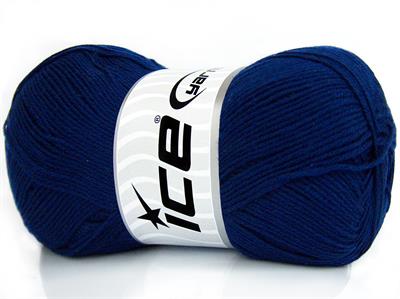 4x100gr. COTTONAC FINE Pamuk, Akrilik lacivert Yazlık İplikler, Pamuk