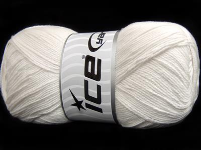 4x100gr. COTTONAC FINE Pamuk, Akrilik Beyaz Yazlık İplikler, Pamuk