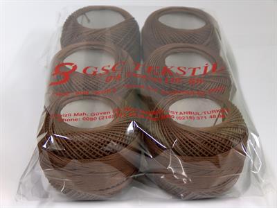 6x50gr. CRAFTY Akrilik Koyu Kahverengi Yazlık İplikler, Tığ İşi, 100% Akrilik