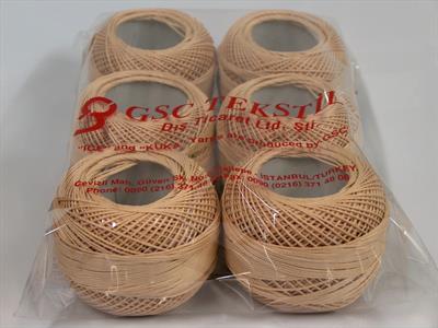6x50gr. CRAFTY Akrilik Koyu Krem Yazlık İplikler, Tığ İşi, 100% Akrilik