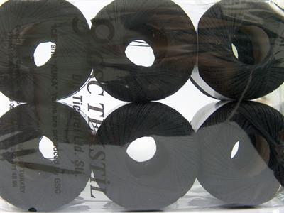 Lot of 6 Skeins Ice Yarns DAPHNE COTTON (100% Mercerized Cotton) Yarn Black