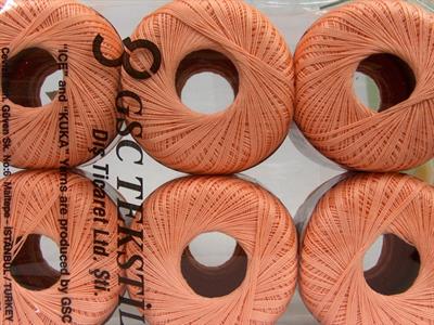 Lot of 6 Skeins Ice Yarns DAPHNE COTTON (100% Mercerized Cotton) Yarn Light Salmon