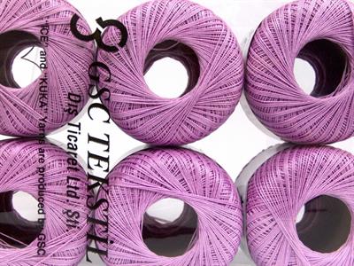 Lot of 6 Skeins Ice Yarns DAPHNE COTTON (100% Mercerized Cotton) Yarn Lilac