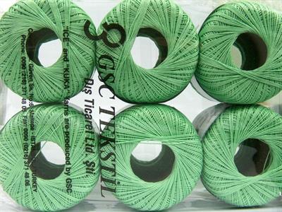 Lot of 6 Skeins Ice Yarns DAPHNE COTTON (100% Mercerized Cotton) Yarn Mint Green