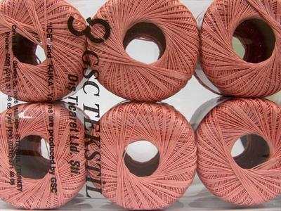 Lot of 6 Skeins Ice Yarns DAPHNE COTTON (100% Mercerized Cotton) Yarn Rose Pink