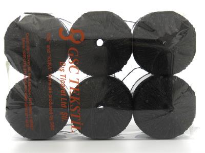 6x25gr. DAZZLE PAILLETTE Metalik Simli Siyah Metalik Simli, Yazlık İplikler, Boncuklu Pullu