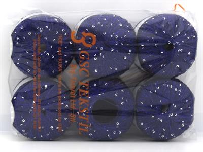 Lot of 6 Skeins Ice Yarns DAZZLE PAILLETTE (25% Paillette) Yarn Purple Iridescent