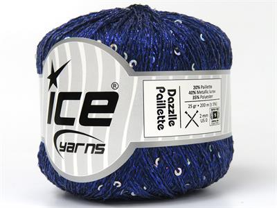 Lot of 6 Skeins Ice Yarns DAZZLE PAILLETTE (25% Paillette) Yarn Purple Iridescent