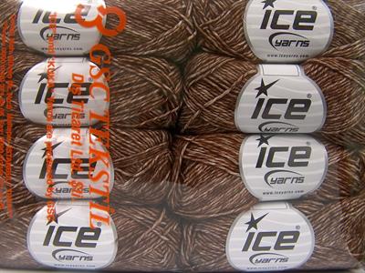 8x50gr. DENIM Akrilik, Pamuk Kahverengi Yazlık İplikler, Pamuk