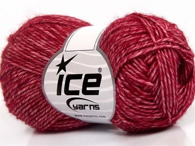 8x50gr. DENIM Akrilik, Pamuk Koyu Bordo Yazlık İplikler, Pamuk