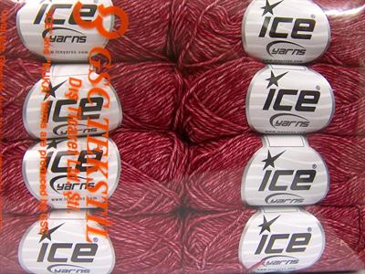 8x50gr. DENIM Akrilik, Pamuk Koyu Bordo Yazlık İplikler, Pamuk