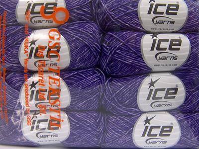 8x50gr. DENIM Akrilik, Pamuk Koyu mor Yazlık İplikler, Pamuk