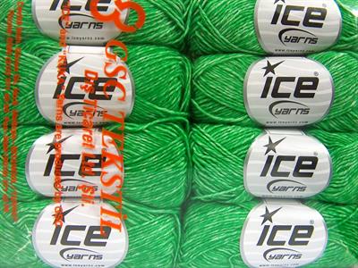 8x50gr. DENIM Akrilik, Pamuk Yeşil Yazlık İplikler, Pamuk