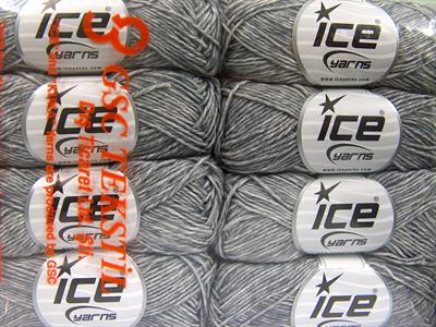 8x50gr. DENIM Akrilik, Pamuk Gri Yazlık İplikler, Pamuk