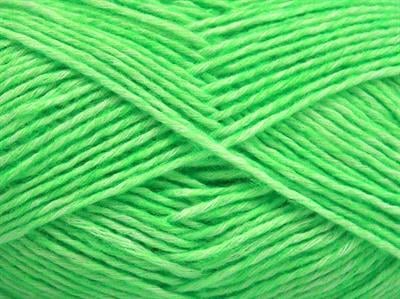 8x50gr. DENIM Akrilik, Pamuk Neon Yeşil Yazlık İplikler, Pamuk