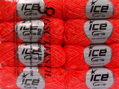 8x50gr. DENIM Akrilik, Pamuk Neon Turuncu Yazlık İplikler, Pamuk