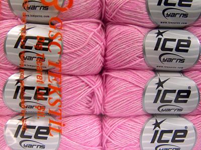 8x50gr. DENIM Akrilik, Pamuk Pembe tonları Yazlık İplikler, Pamuk