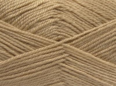 4x100gr. DORA Akrilik Bej Kışlık, Düz iplikler, 100% Akrilik