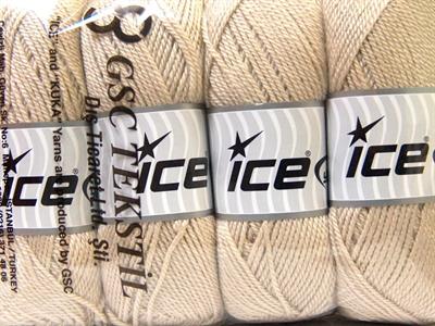 Lot of 4 x 100gr Skeins Ice Yarns DORA Hand Knitting Yarn Beige
