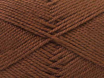 Lot of 4 x 100gr Skeins Ice Yarns DORA Hand Knitting Yarn Brown