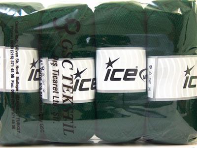 Lot of 4 x 100gr Skeins Ice Yarns DORA Hand Knitting Yarn Dark Green